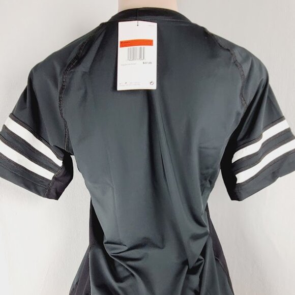 Nike Women's Black White Short Sleeve Training Performance T-Shirt Size L - Picture 7 of 9